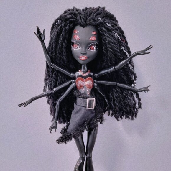 OOAK Monster Doll Black Widow Spider - Picture 1 of 2